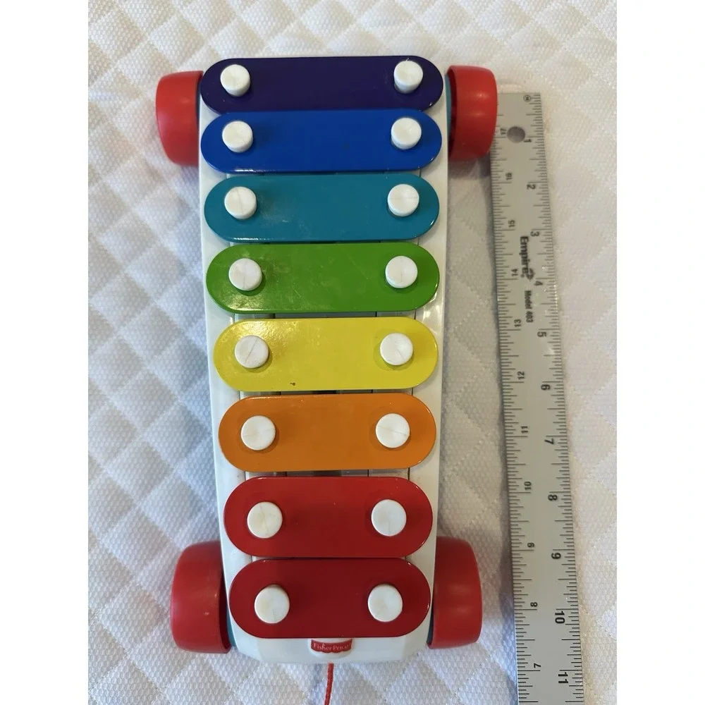 Fisher-Price Classic Xylophone, toddler pull toy, pretend musical instrument